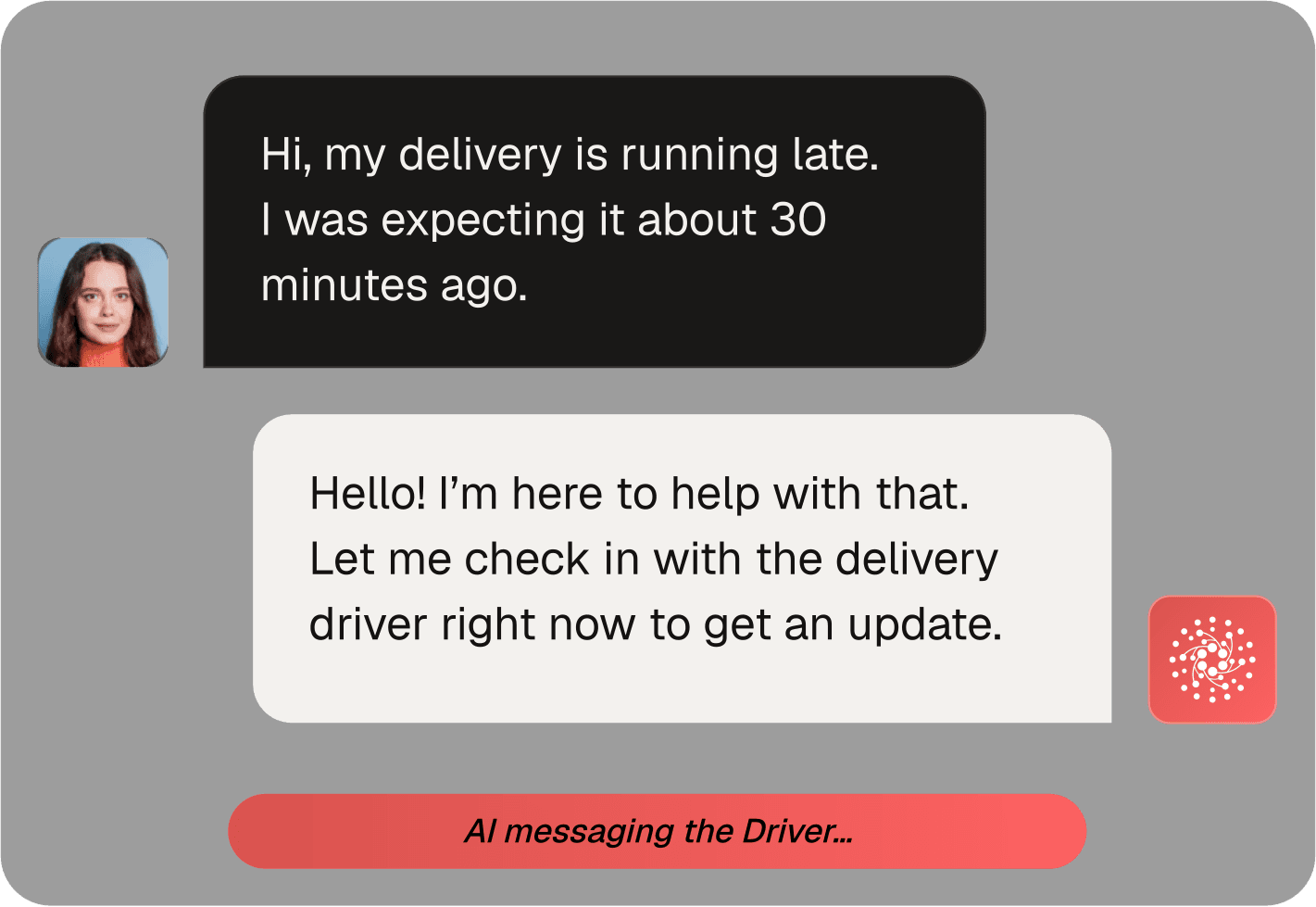 Order support conversation